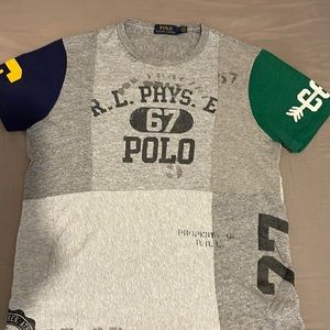 *POLO* Ralph Lauren Vintage path pattern custom fit t shirt
